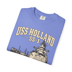 USS Holland SS-1 Submarine Vintage Graphic T-Shirt — Navy History Tee