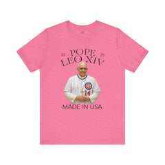 Pope Leo XIV Chicago Cubs Fan Short Sleeve Tee - Made in USA