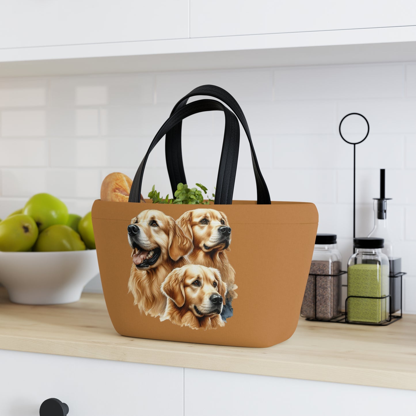 Trio Of Golden Retrievers - Lunch Bag