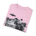 UFO Meets Cowboy Unisex Garment Shirt -Dyed  T Shirt