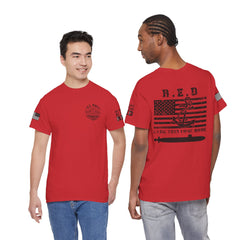 R.E.D. American Flag Submariner T-Shirt — "Until They Come Home" Patriotic Tee