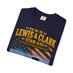 Lewis & Clark SSBN-644 Submarine T-Shirt — 'Ocean in View! O! The Joy.' Vintage Nautical Military Tee