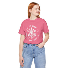 Let It Snow Snowflake T-Shirt — Christmas Winter Tee