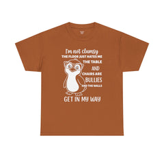 Clumsy Funny Penguin Graphic Tee | Unisex Heavy Cotton Tee | Great Gift for Animal Lovers, Birthdays, Casual Wear, Humorous Gifts, Everyday Style