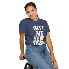 Two And A Half Men Inspired Graphic T-Shirt - Give Me Your Thumb Vintage Tee