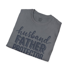 Husband Father Protector Hero Unisex Softstyle T-Shirt