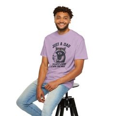 Just a Dad Raccoon T-Shirt | Garment-Dyed Tee for Father’s Day, Dad Gift, Animal Lover Shirt, Funny Dad Apparel, Gift for New Dads