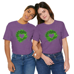 Galaxy Heart Tee — Purple or Green Splatter Heart T-Shirt