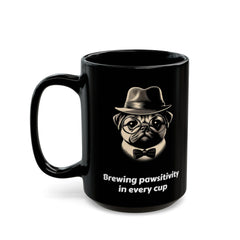 Pug Black Mug (11oz, 15oz), Brewing Pawsitivity In Every Cup