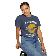 F-14 Tomcat T-Shirt — "Because 2nd Place Is For MiGs" Military Pilot Tee