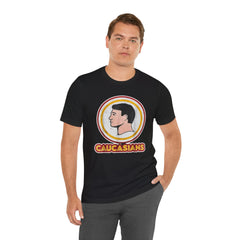 Graphic Tee - Funny Caucasians Satire Head Shot Unisex Jersey Short Sleeve Tee