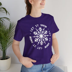Let It Snow Snowflake T-Shirt — Christmas Winter Tee