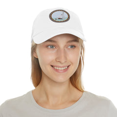 Hempstead Bay Sailing Club Leather Patch Dad Hat — Flying Scot Embroidered Round Patch