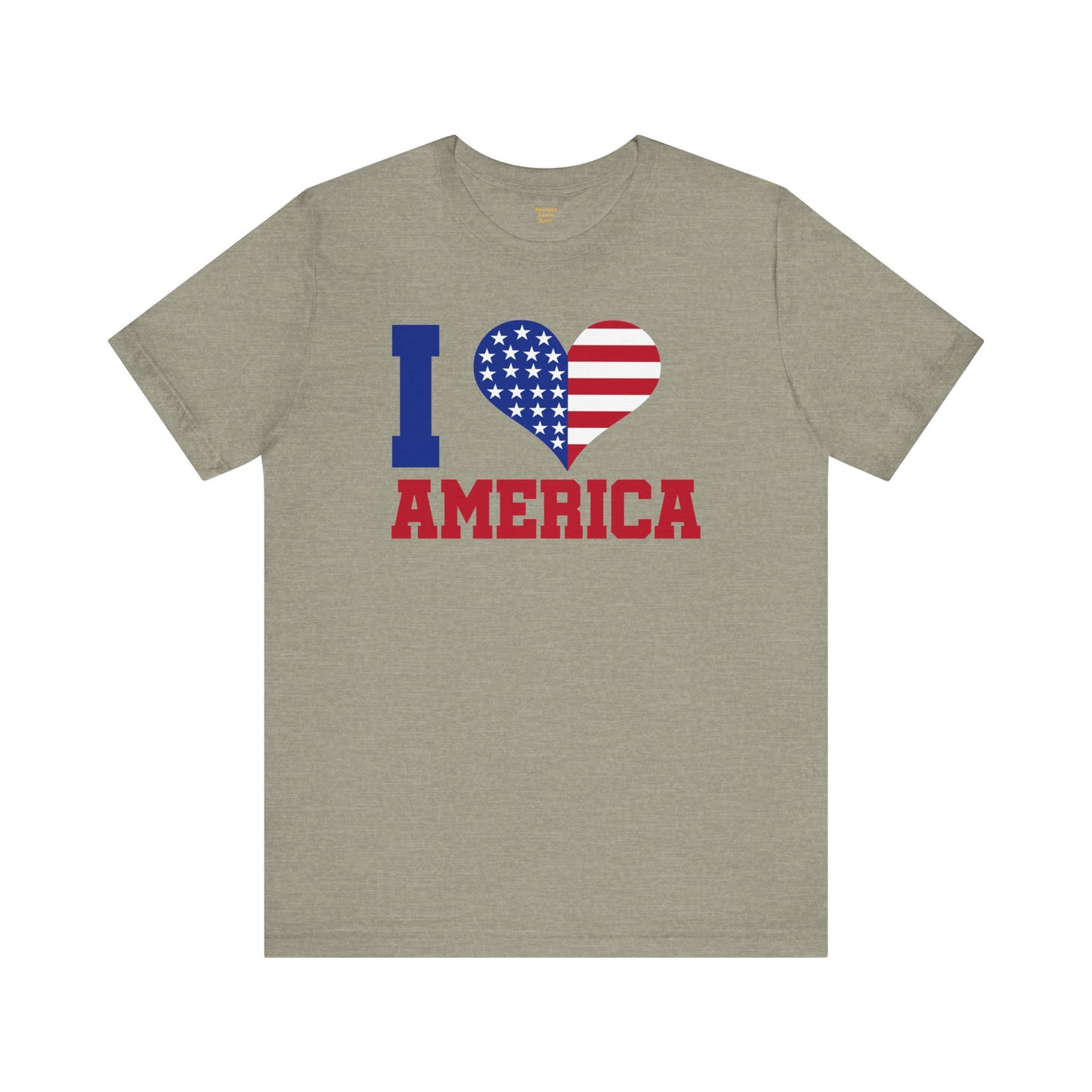 I Love America Heart Graphic, Unisex Jersey Short Sleeve Tee