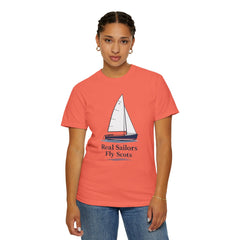 Hempstead Bay Sailing Club Graphic T-Shirt — "Real Sailors Fly Scots" Nautical Tee