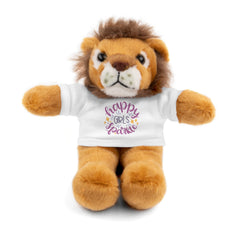 Stuffed Animals with T Shirt, Girl Quote, Support Wildlife, Happy Girls Sparkle, gift for her, Birthday Gift, Everyday gift, animal lover gift, nature lover gift