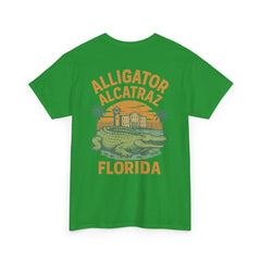 Alligator Alcatraz Unisex Heavy Cotton Tee, Florida Souvenir Shirt, Travel Gift, Vintage Style Tee, Nature Lover Apparel