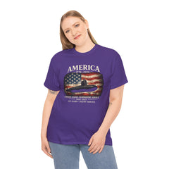 America 250th Submarine 125th Flag T-Shirt — Vintage USA Military Tee