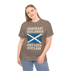 Honorary Outlander Heavy Cotton Tee, Holy Loch Scotland Shirt, Outlander Fan Gift, Casual Tee, Travel Souvenir, Unisex T-Shirt
