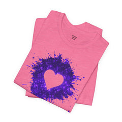 Galaxy Heart Tee — Purple or Green Splatter Heart T-Shirt