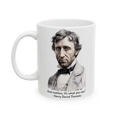 Henry David Thoreau mug, Thoreau quote mug, literary gift, book lover gift, ceramic mug, mothers day gift, inspirational mug, gift for her