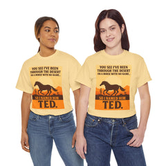 Desert Adventure Tee, Funny Horse Song T-Shirt, Gift for Horse Lovers, Unisex Cotton Tee for All Occasions, Unique Quote Shirt
