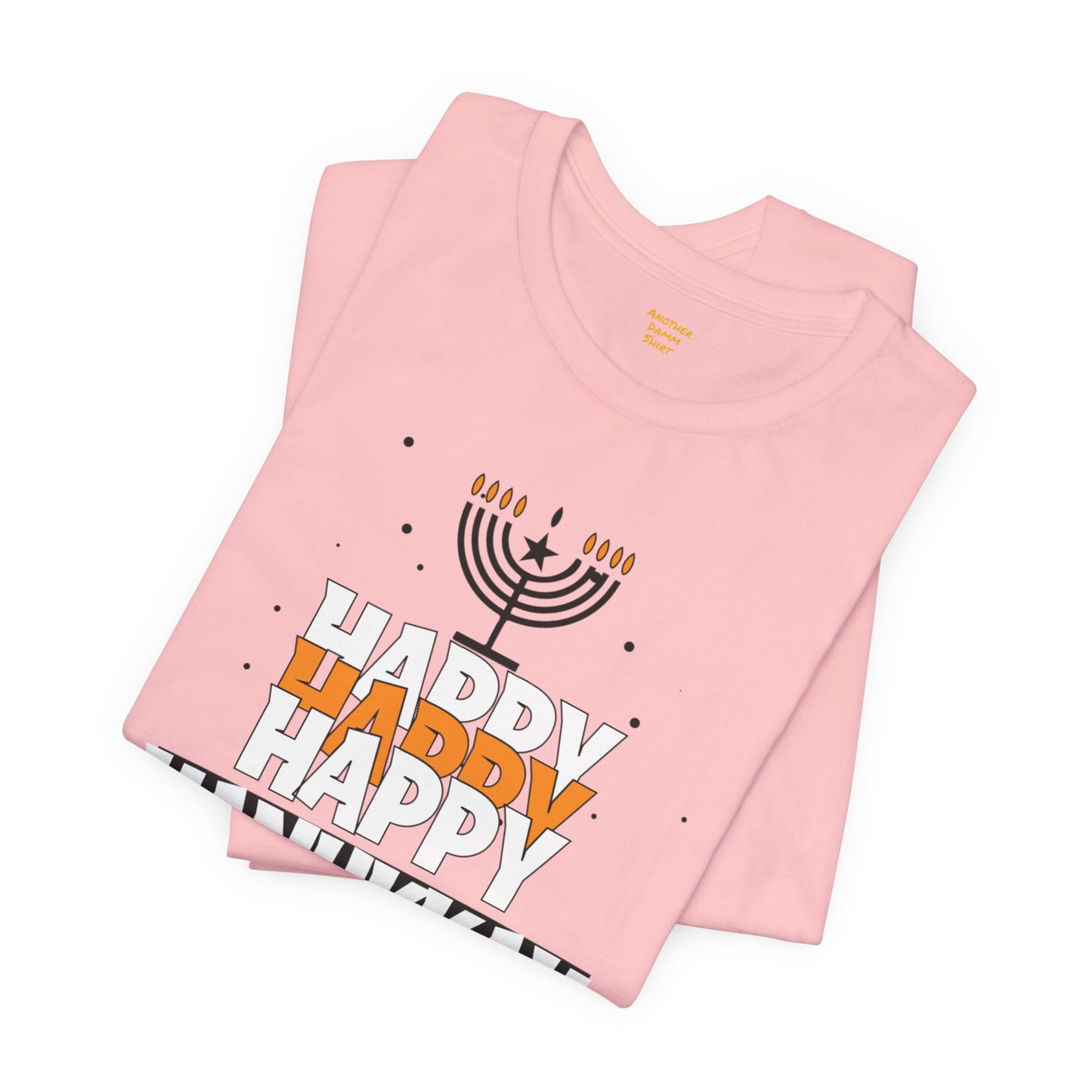 Happy Hanukkah Menorah - Unisex Jersey Short Sleeve Tee