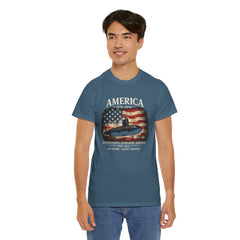America 250th Submarine 125th Flag T-Shirt — Vintage USA Military Tee