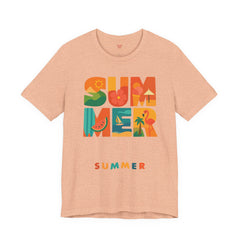 Summer Graphic Tee — Colorful Tropical "SUMMER" Typography T-Shirt