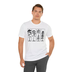 Nature-Inspired Unisex Jersey Tee, Tree Graphic T-Shirt, Eco-Friendly Fashion, Gift for Nature Lovers, Casual Wear, Outdoor Adventure