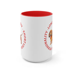 Dachsund Two Tone Accent Mug, 11oz 15oz