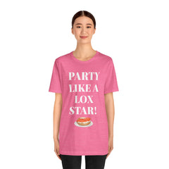 Funny Jewish Humor Party Like A Lox Star Graphic Tee