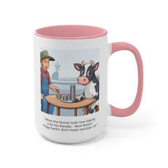 COW TIPPING Awareness - Accent Mugs | Cow Tipping Is Real, Bovine Humor. Gift For Him, Gift For Her, Farm Humor, Cow Fan Gift, Farm Animal