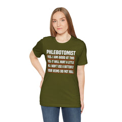 Phlebotomist Humor Tee, Funny Medical Shirt, Nurse Gift, Blood Tech Wear, Cute Phlebotomy Humor, Healthcare Apparel