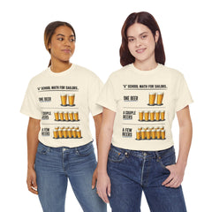 T-Shirt -  "A" School Math for Sailors Funny Beer Graphic Tee