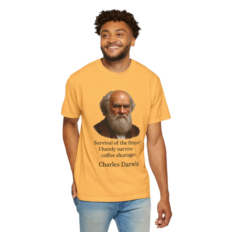 Darwin Coffee Funny T-Shirt — 