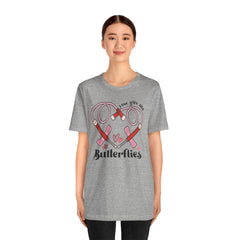 Phlebotomist Heart Butterflies Tee