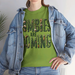 ZOMBIES ARE COMING! Graphic Unisex Heavy Cotton Tee
