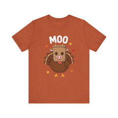 Funny Thanksgiving Turkey Moo T‑Shirt - Unisex Tee