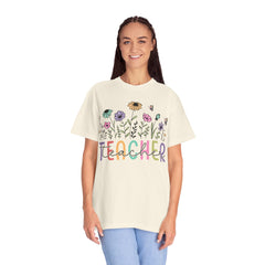 Floral Teacher Appreciation T-Shirt - Comfort Colors Soft