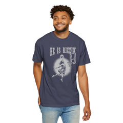 He Is Rizzin' Vintage Playing Basketball Shirt  -  Unisex T Shirt