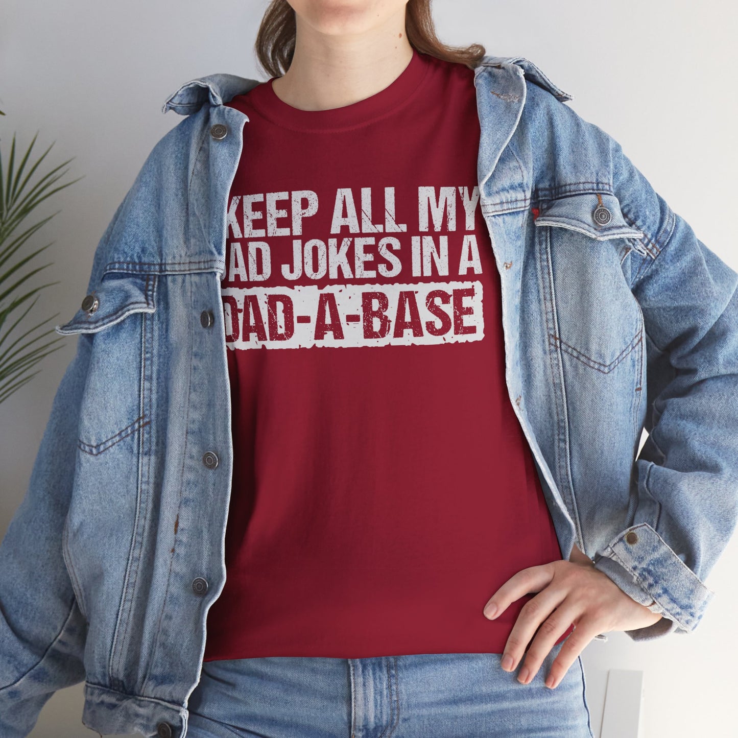 Dads Jokes Only  Dad A Base, Unisex Heavy Cotton Tee