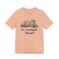 Éí Aanighóó Áhoolé Navajo The Truth Is Out There UFO Unisex Short Sleeve Tee