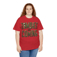 ZOMBIES ARE COMING! Graphic Unisex Heavy Cotton Tee