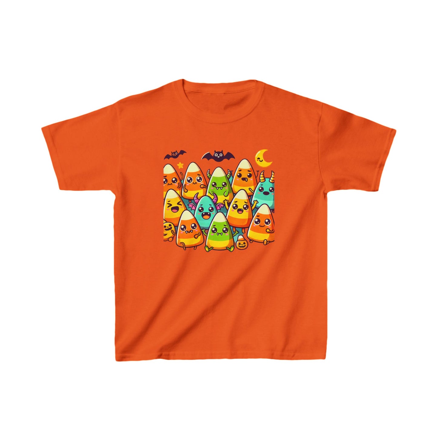 Cute Candy Corn Characters - Kids Heavy Cotton™ Tee