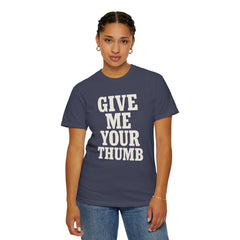 Two And A Half Men Inspired Graphic T-Shirt - Give Me Your Thumb Vintage Tee