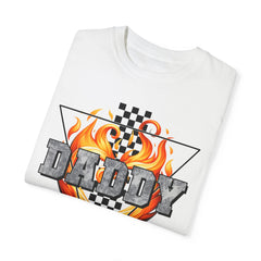 GO DADDY graphic, Comfort Colors 1717, unisex garment-dyed t-shirt, retro graphic tee, gift for him, Birthday gift tee, Vintage checkered graphic tee, Flames Tee, Fathers Day Shirt