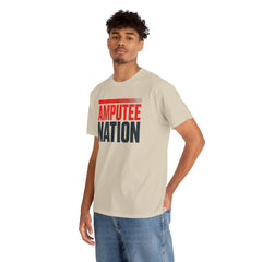 Amputee Nation Unisex Heavy Cotton Tee, Support Shirt, Gift for Amputees, Awareness Apparel, Casual Comfort Wear