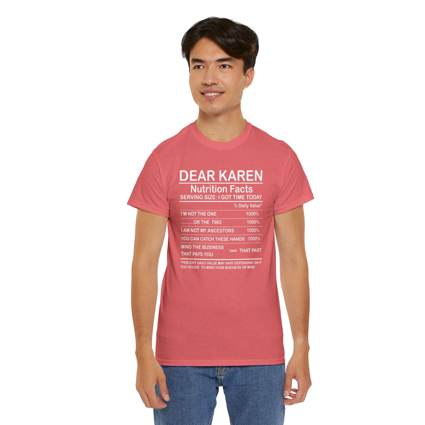 Karen Nutritional Facts Unisex Heavy Cotton Tee