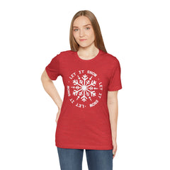Let It Snow Snowflake T-Shirt — Christmas Winter Tee